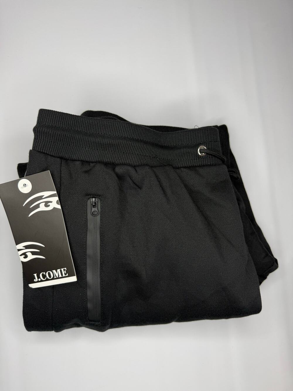 J.Come Jogger Sweatpants Men’s Black XL NWT Zip Pocket Streetwear